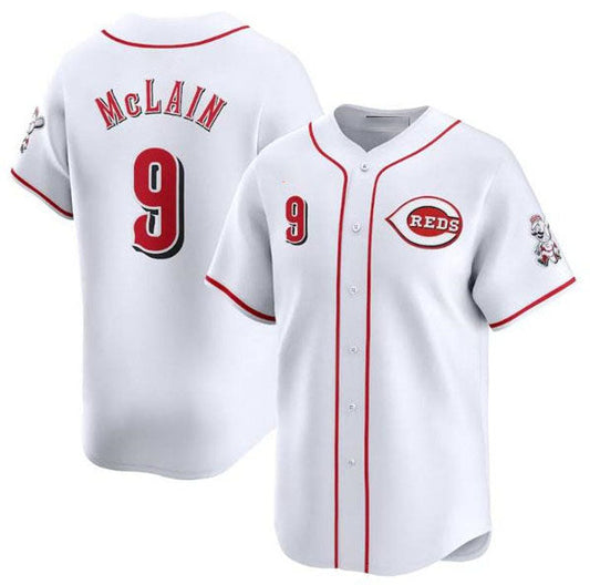 Cincinnati Reds #9 Matt McLain White Home Limited Baseball Stitched Jersey - Main View