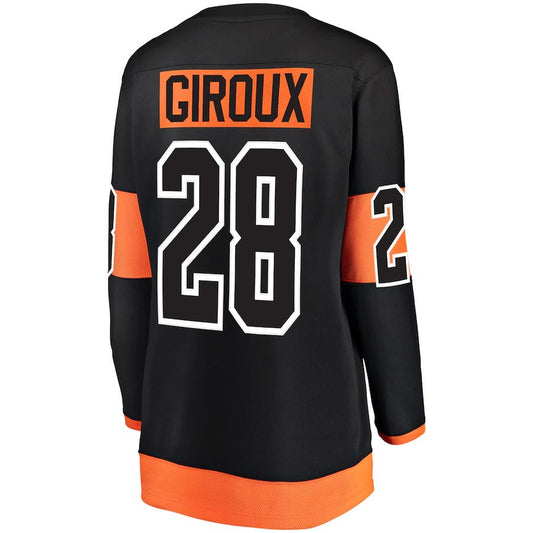 P.Flyers #28 Claude Giroux Fanatics Branded Alternate Breakaway Player Jersey Black Stitched American Hockey Jerseys - Main View