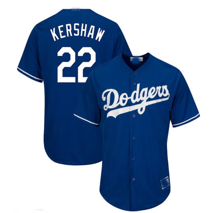 Los Angeles Dodgers #22 Clayton Kershaw  Big & Tall Replica Player Jersey - Royal Baseball Jerseys - Main View