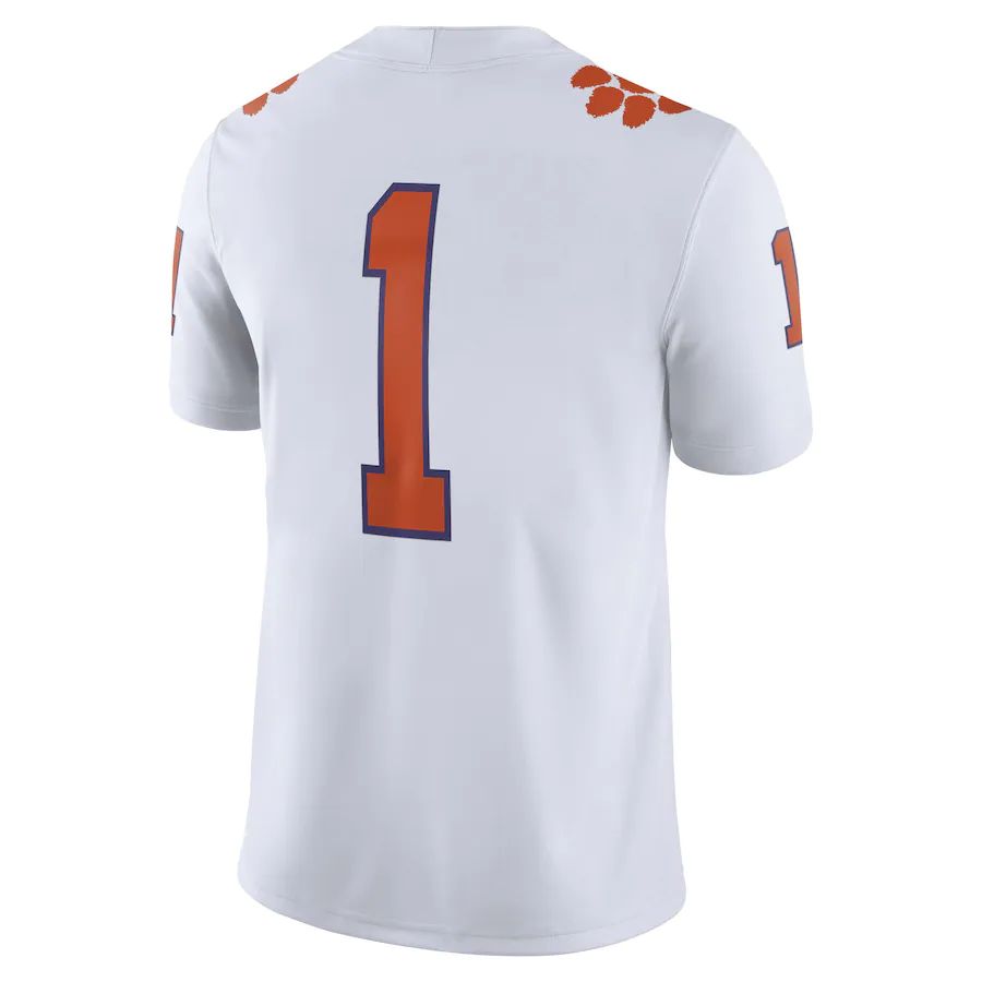 #1 C.Tigers Home Game Jersey  Football Jersey White Stitched American College Jerseys - Main View