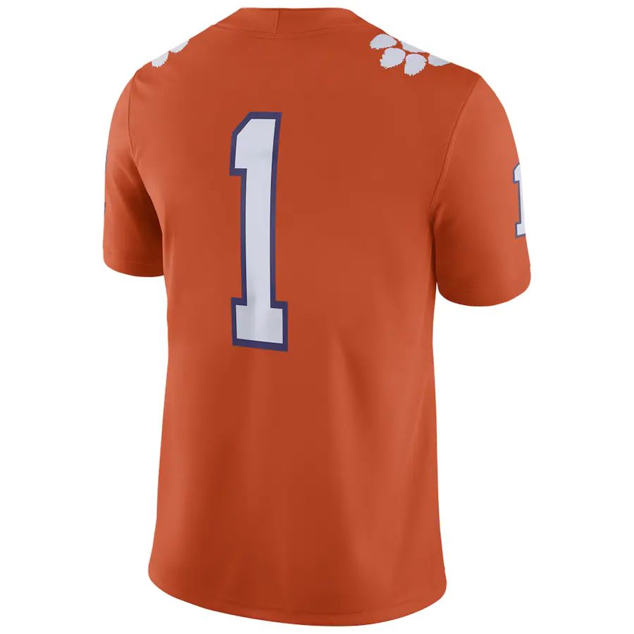 #1 C.Tigers Home Game Jersey  Football Jersey Orange Stitched American College Jerseys - Main View