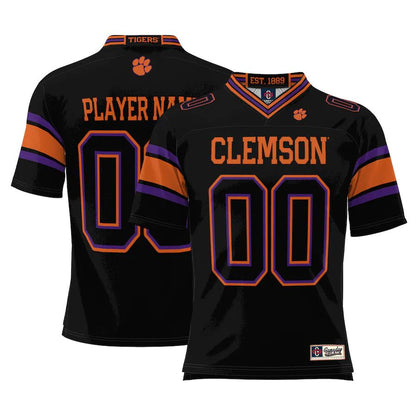 Custom C.Tigers ProSphere NIL Pick-A-Player Football Jersey Black American Stitched College Jerseys - Main View