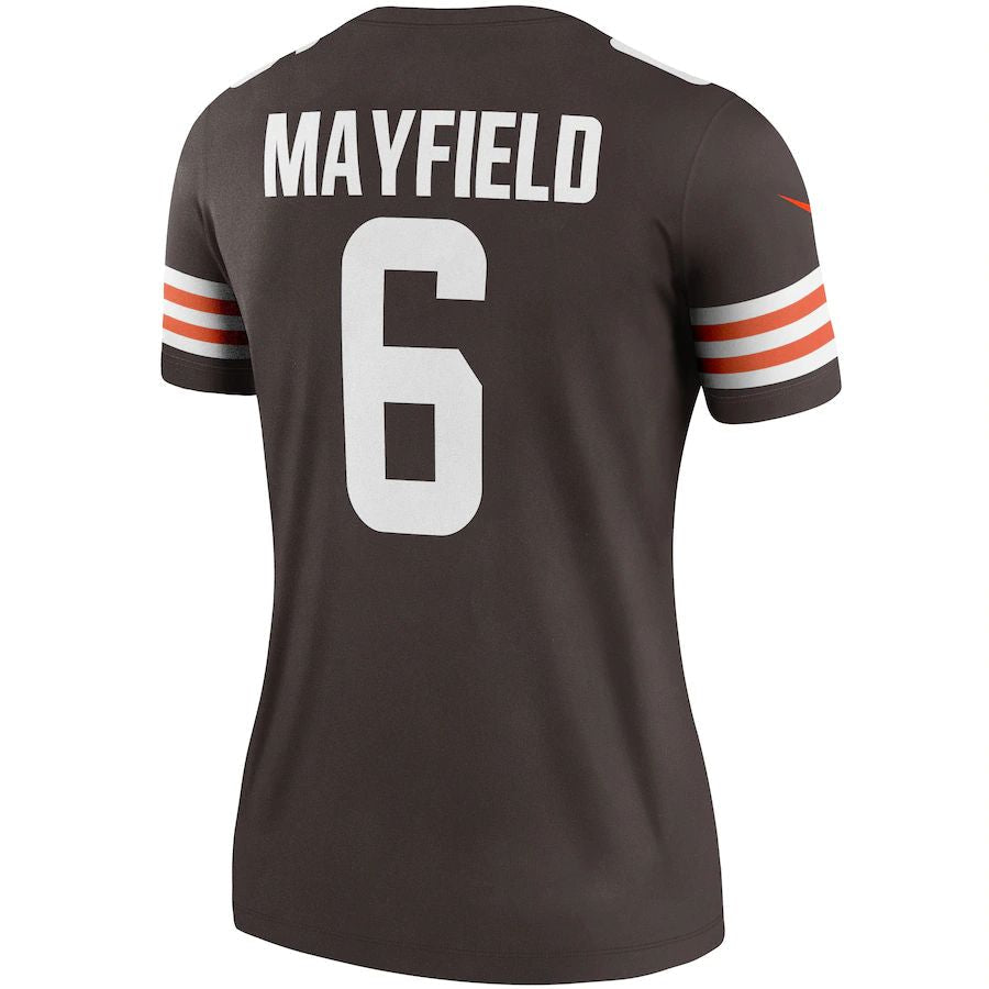 C.Browns #6 Baker Mayfield Brown Legend Player Jersey Stitched American Football Jerseys - Main View