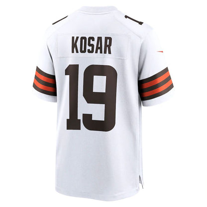 C.Browns #19 Bernie Kosar White Retired Player Game Jersey Stitched American Football Jerseys - Main View