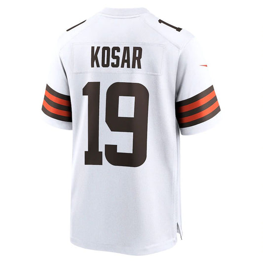 C.Browns #19 Bernie Kosar White Retired Player Game Jersey Stitched American Football Jerseys - Main View