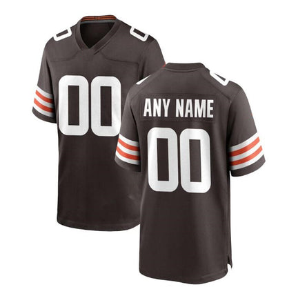Custom C.Brown Brown Game Jersey Stitched American Football Jerseys - Main View
