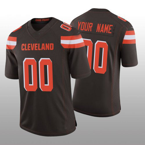 Custom C.Browns Brown Vapor Limited 100th Season Jersey Stitched American Football Jerseys - Main View