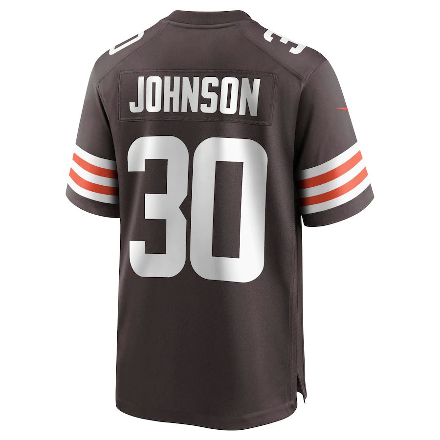 C.Browns #30 D'Ernest Johnson  Brown Game Jersey Stitched American Football Jerseys - Main View