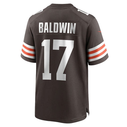 C.Browns #17 Daylen Baldwin Brown Game Player Jersey Stitched American Football Jerseys - Main View