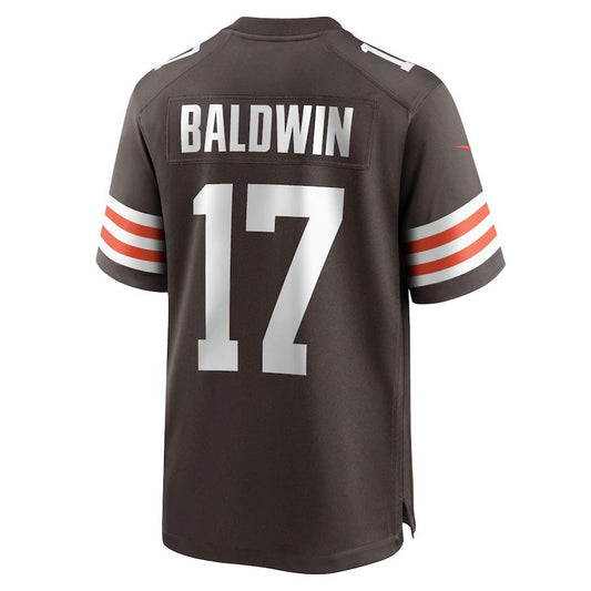 C.Browns #17 Daylen Baldwin Brown Game Player Jersey Stitched American Football Jerseys - Main View