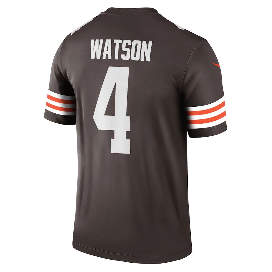 C.Browns #4 Deshaun Watson Brown Legend Jersey Stitched American Football Jerseys - Main View