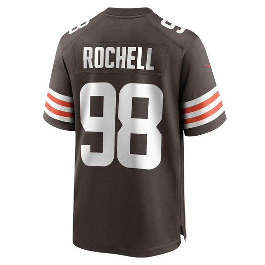 C.Browns #98 Isaac Rochell Brown Game Player Jersey Stitched American Football Jerseys - Main View