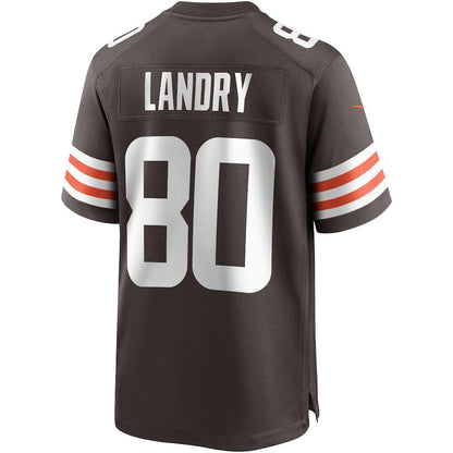 C.Browns #80 Jarvis Landry Brown Game Player Jersey Stitched American Football Jerseys - Main View