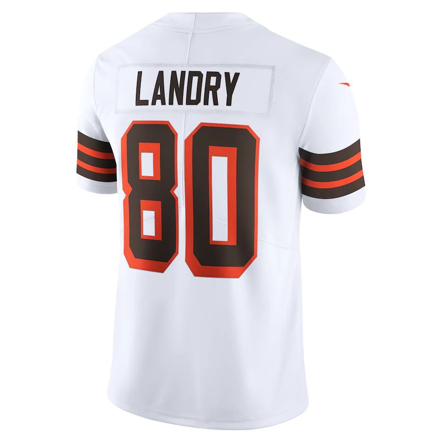 C.Browns #80 Jarvis Landry White Vapor Limited Player Jersey Stitched American Football Jerseys - Main View