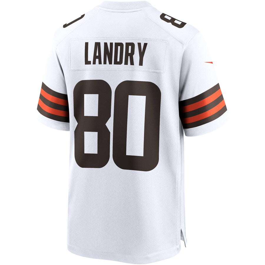 C.Browns #80 Jarvis Landry White Game Jersey Stitched American Football Jerseys - Main View
