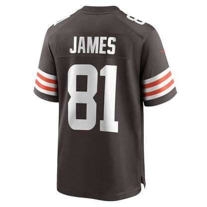 C.Browns #81 Jesse James Brown Game Player Jersey Stitched American Football Jerseys - Main View