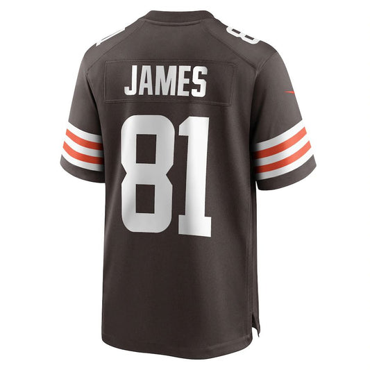 C.Browns #81 Jesse James Brown Game Player Jersey Stitched American Football Jerseys - Main View