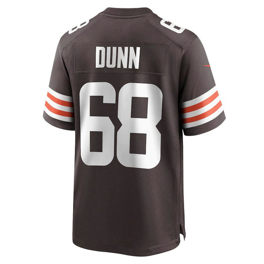C.Browns #68 Michael Dunn Brown Game Jersey Stitched American Football Jerseys - Main View