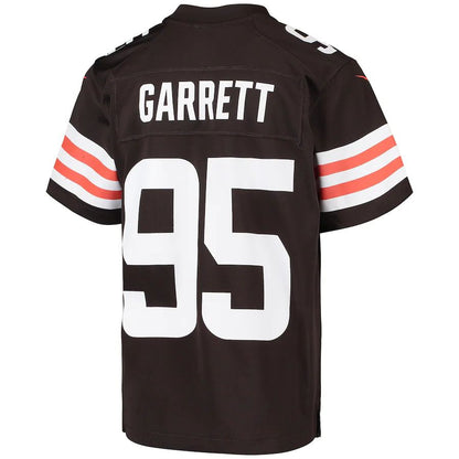 C.Browns #95 Myles Garrett Brown Team Game Jersey Stitched American Football Jerseys - Main View