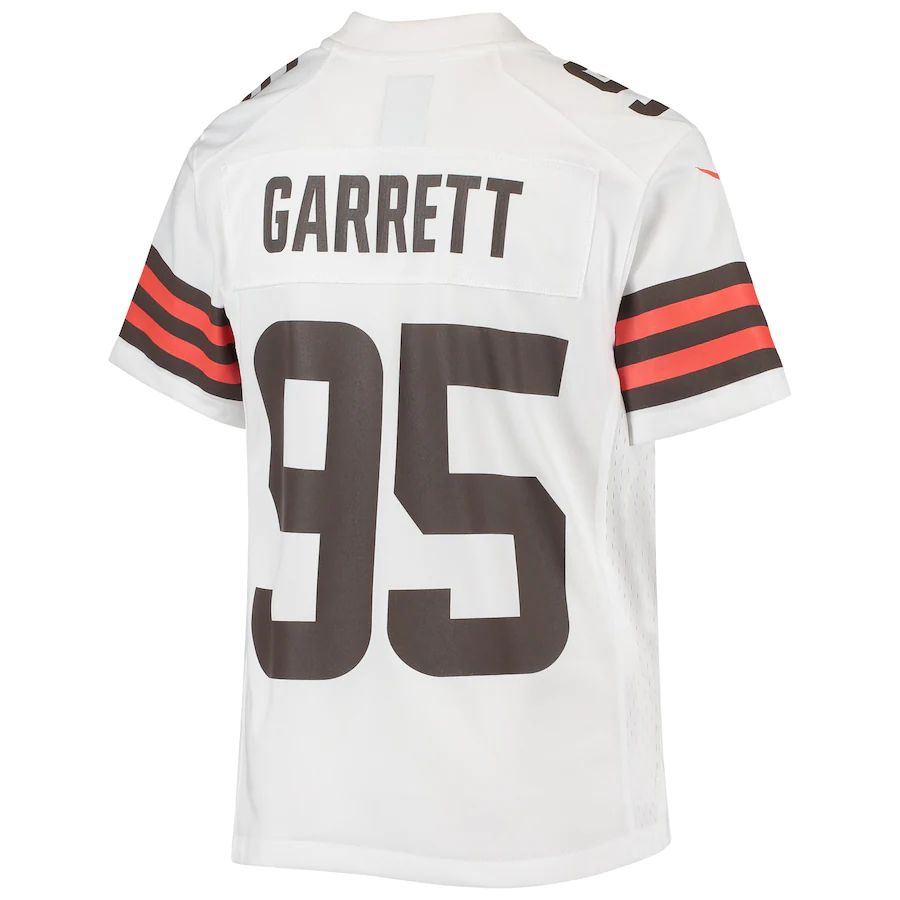 C.Browns #95 Myles Garrett White Game Jersey Stitched American Football Jerseys - Main View