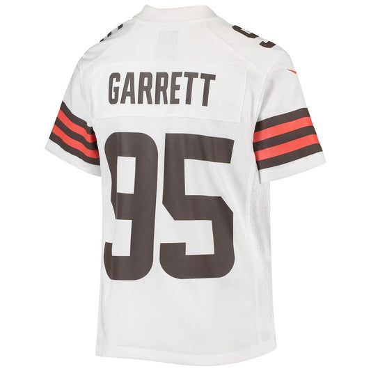C.Browns #95 Myles Garrett White Game Jersey Stitched American Football Jerseys - Main View