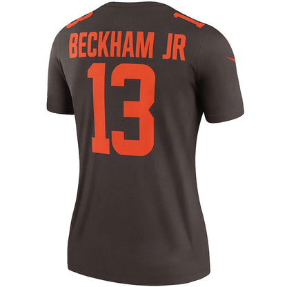 C.Browns #13 Odell Beckham Jr. Brown Alternate Legend Jersey Stitched American Football Jerseys - Main View