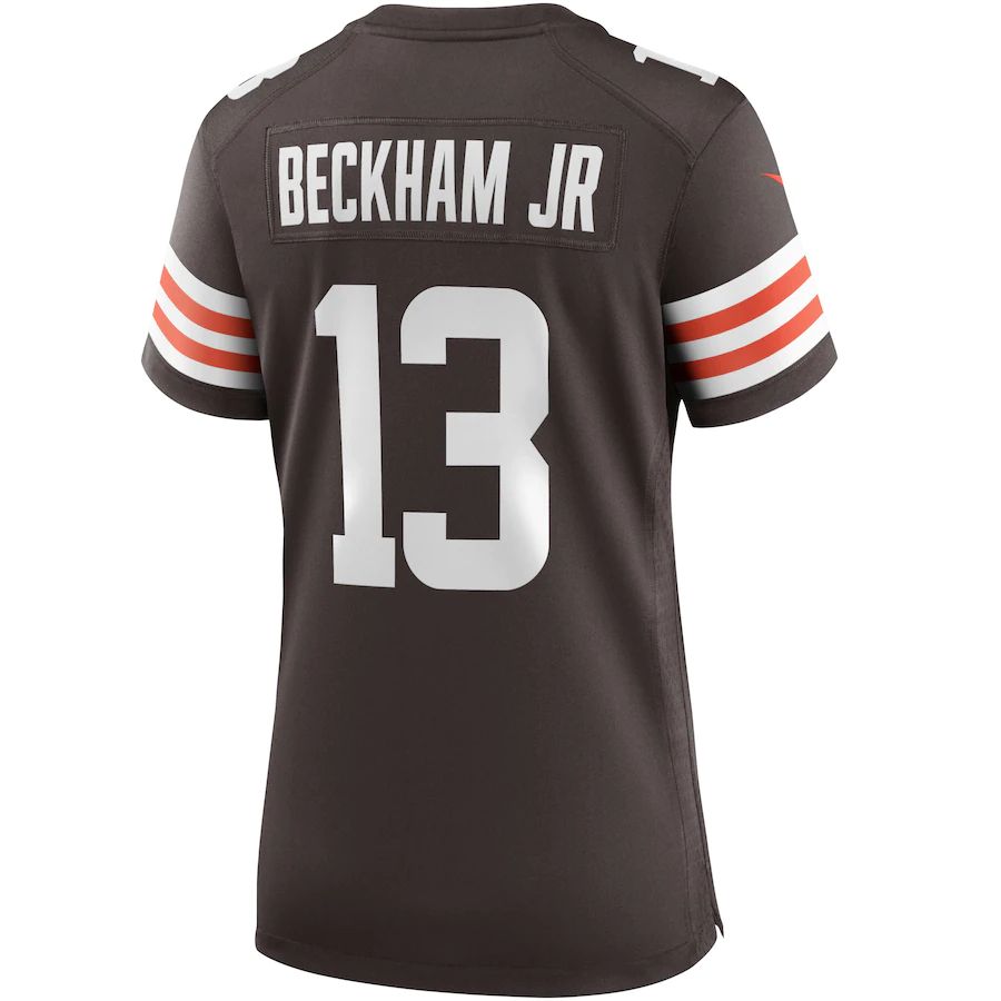 C.Browns #13 Odell Beckham Jr. Brown Game Jersey Stitched American Football Jerseys - Main View