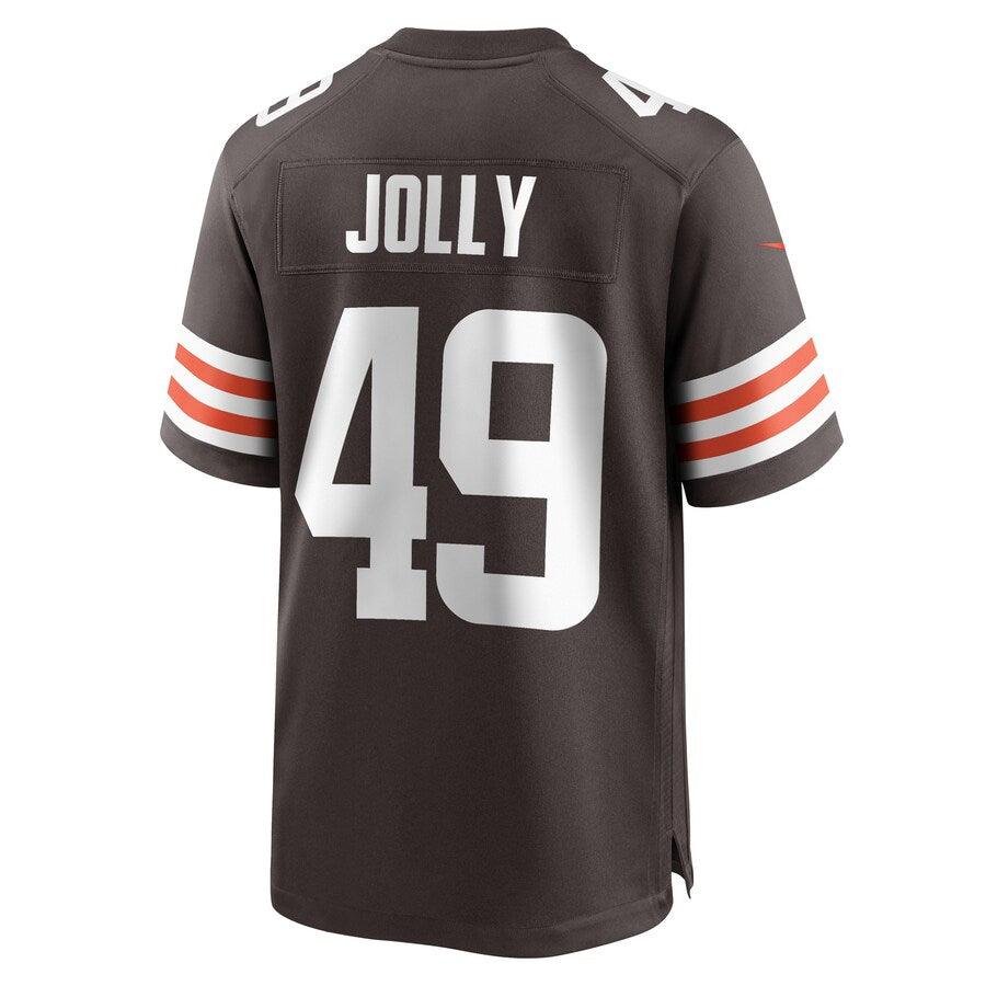 C.Browns #49 Shaun Jolly Brown Game Player Jersey Stitched American Football Jerseys - Main View