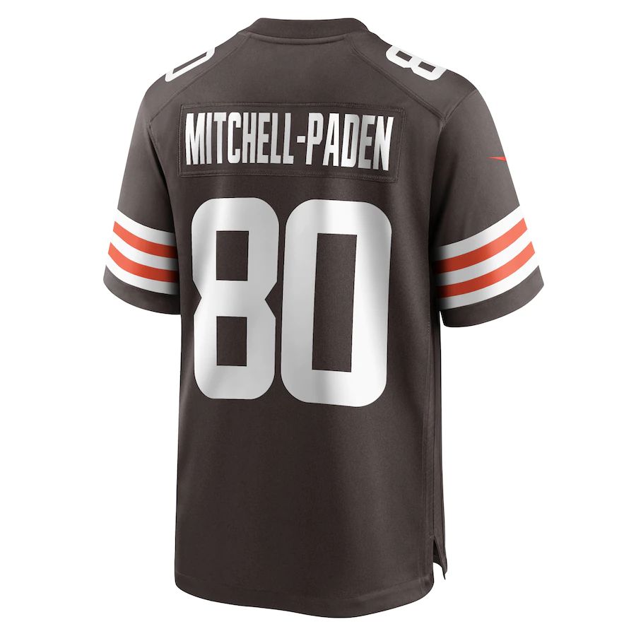 C.Browns #80 Zaire Mitchell-Paden Brown Game Player Jersey Stitched American Football Jerseys - Main View