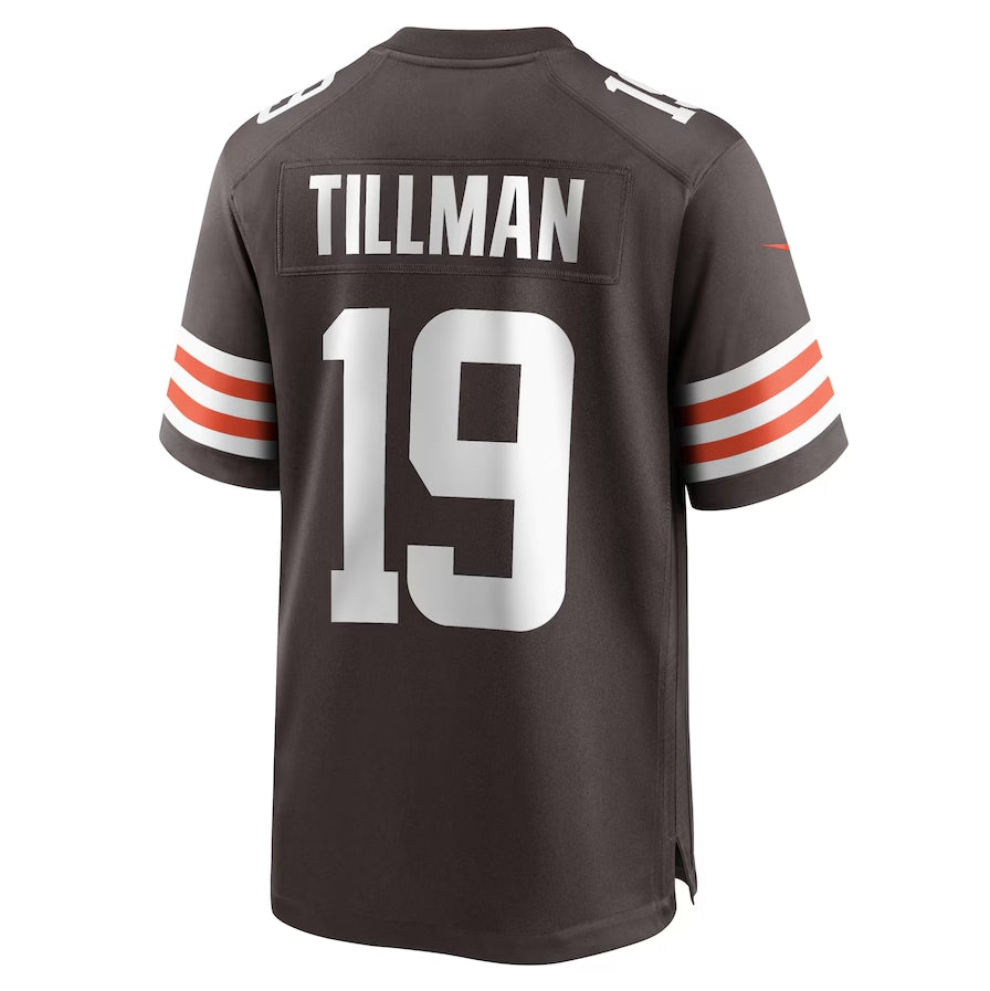 C.Browns #19 Cedric Tillman 2023 Draft Pick Game Jersey - Brown American Football Jerseys - Main View