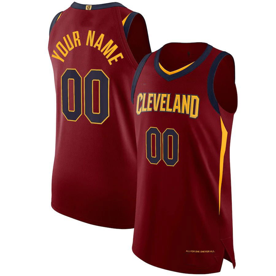 Custom C.Cavaliers Authentic Jersey Maroon Icon Edition Wine American Stitched Basketball Jersey - Main View