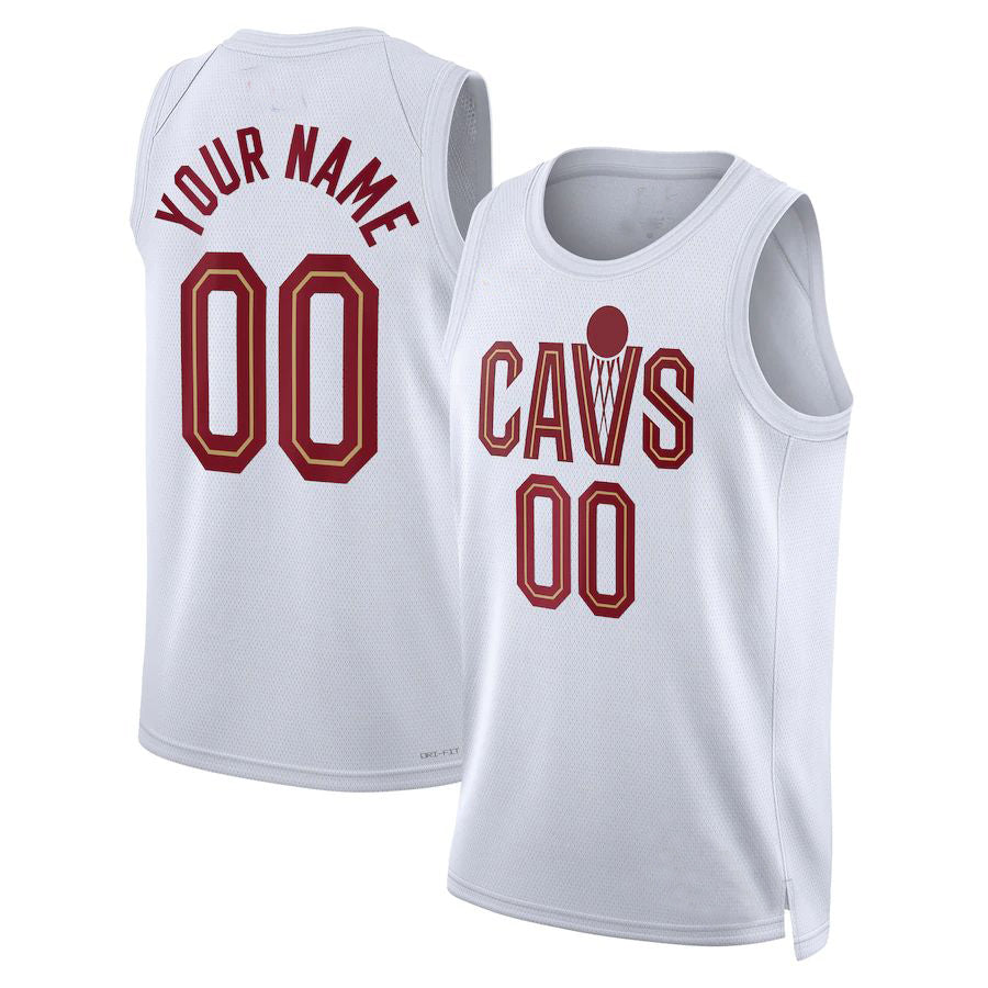 Custom C.Cavaliers Unisex 2022-23 Swingman Jersey White Association Edition American Stitched Basketball Jersey - Main View