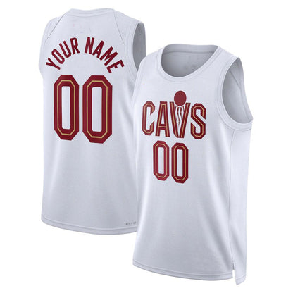 Custom C.Cavaliers Unisex 2022-23 Swingman Jersey White Association Edition American Stitched Basketball Jersey - Main View