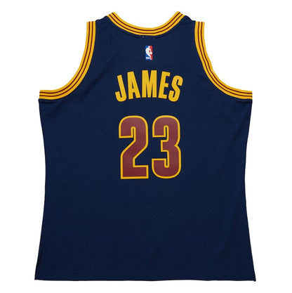 C.Cavaliers #23 LeBron James Mitchell & Ness 2015-16 Hardwood Classics Swingman Jersey - Navy American Basketball Jersey - Main View