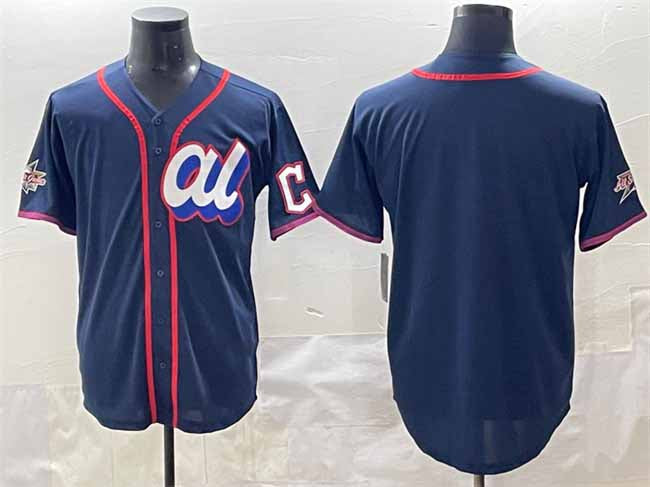 Cleveland Guardians American League Blank Navy 2025 All-Star Edition Limited Stitched Baseball Jersey - Main View