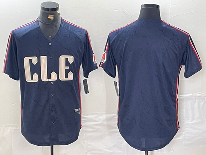 Cleveland Guardians Blank Navy 2024 City Connect Limited Stitched Baseball Jerseys - Main View