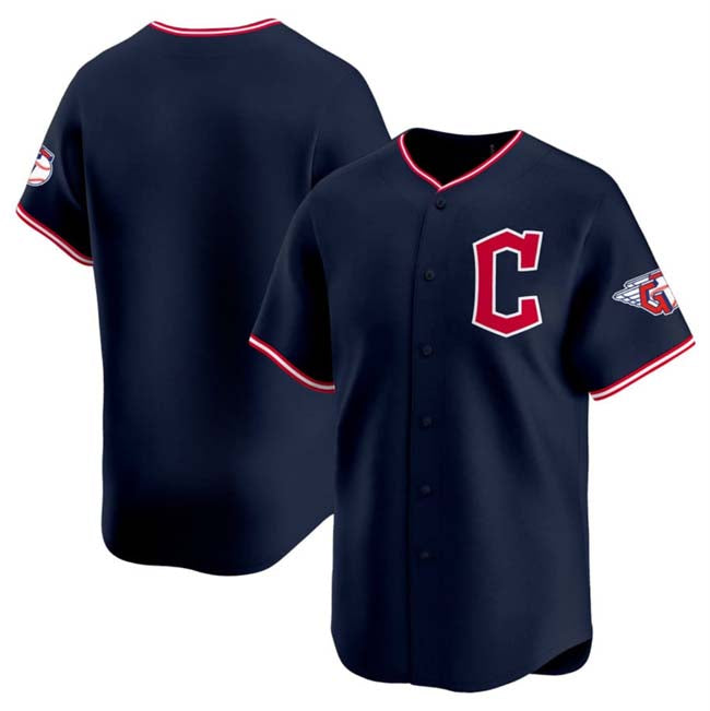 Cleveland Guardians Blank Navy 2025 Alternate Limited Stitched Baseball Jersey - Main View