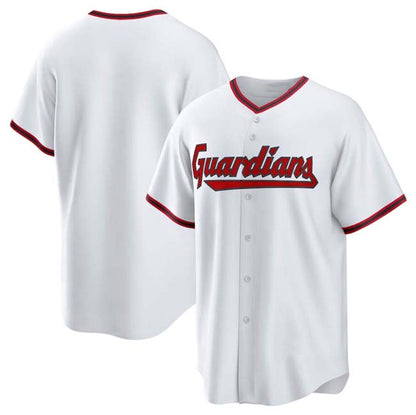 Cleveland Guardians Blank White Cool Base Limited Stitched Baseball Jersey - Main View