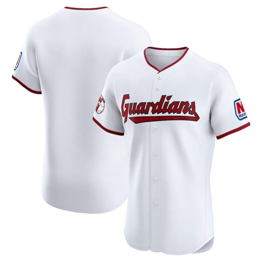 Cleveland Guardians Home Elite Jersey - White American Baseball Jerseys - Main View