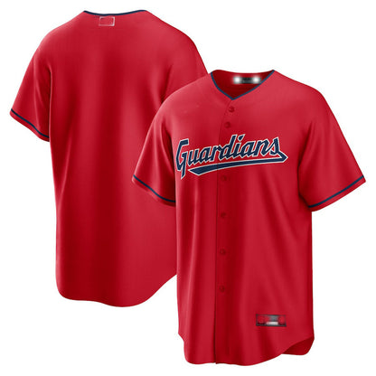 Cleveland Guardians Red Alternate Replica Team Jersey Baseball Jerseys - Main View