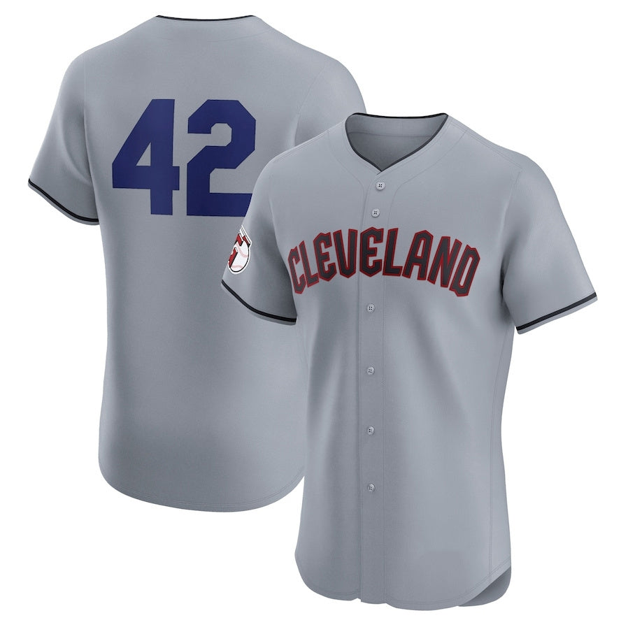 Cleveland Guardians Road 2024 Jackie Robinson Day Elite Jersey - Gray American Baseball Jerseys - Main View