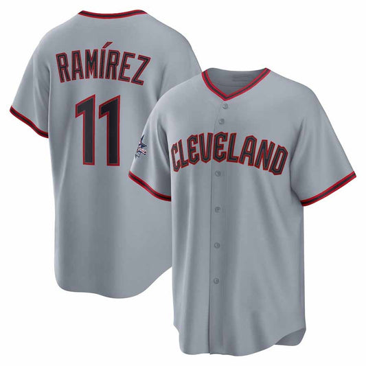 Cleveland Guardians #11 José Ramírez 2025 All-Star Game Road Replica Player Jersey - Gray Stitched Baseball Jersey - Main View