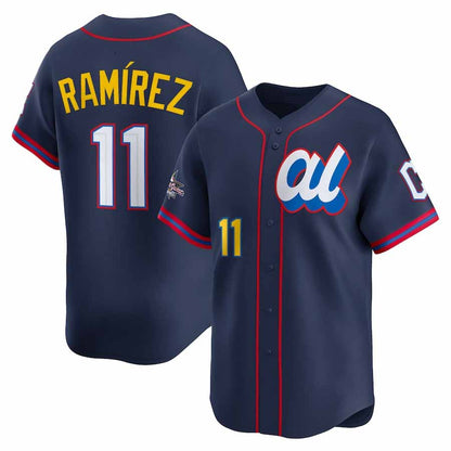 Cleveland Guardians #11 José Ramírez American League 2025 All-Star Edition Limited Player Jersey - Navy Baseball Jersey - Main View