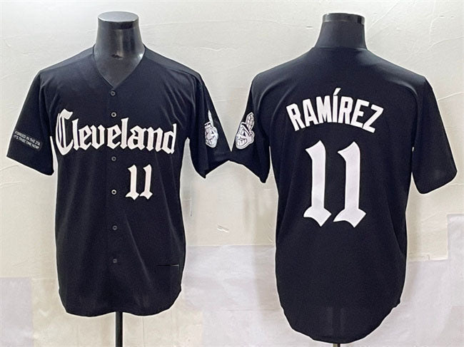 Cleveland Guardians #11 Jose Ramirez Black Gothic Vapor Premier Limited Stitched Baseball Jersey