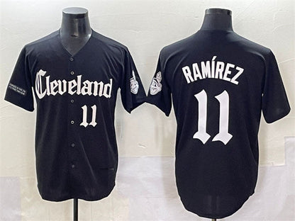 Cleveland Guardians #11 Jose Ramirez Black Gothic Vapor Premier Limited Stitched Baseball Jersey