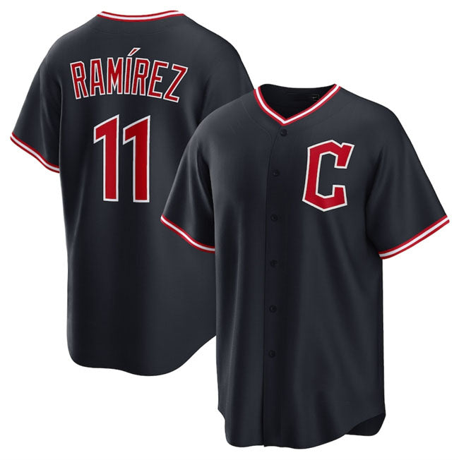 Cleveland Guardians #11 José Ramírez Navy 2025 Alternate Limited Stitched Baseball Jersey - Main View