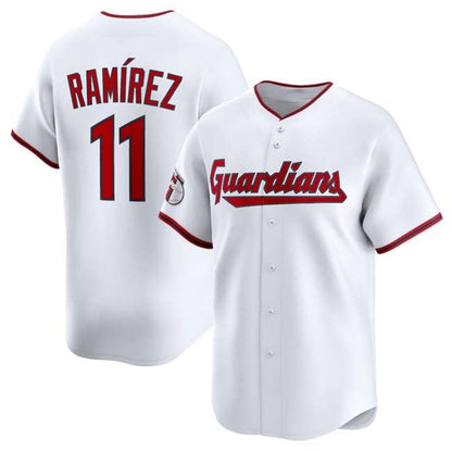Cleveland Guardians #11 Jose Ramirez White Home Limited Stitched Baseball Jersey - Main View