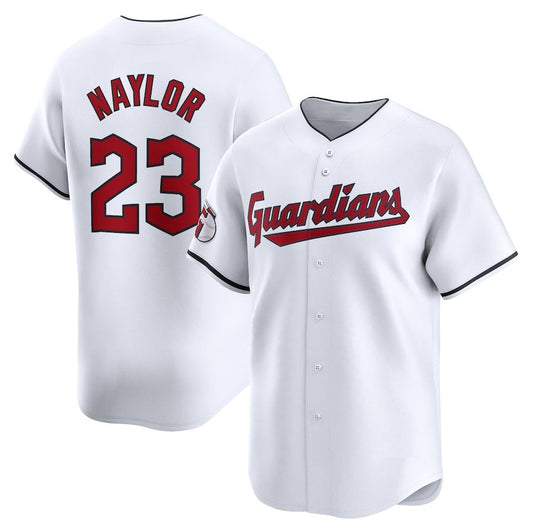Cleveland Guardians #23 Bo Naylor Home Limited Player Jersey - White American Baseball Jerseys - Main View