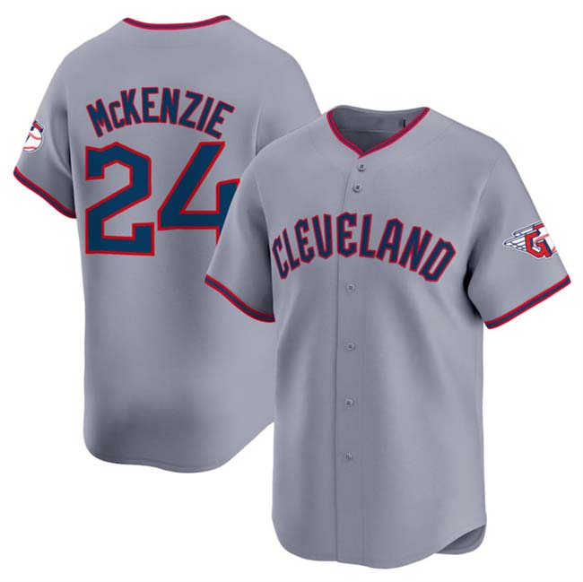 Cleveland Guardians #24 Triston McKenzie Gray 2025 Alternate Limited Stitched Baseball Jersey - Main View