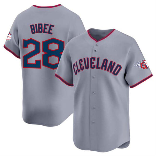 Cleveland Guardians #28 Tanner Bibee Gray 2025 Alternate Limited Stitched Baseball Jersey - Main View